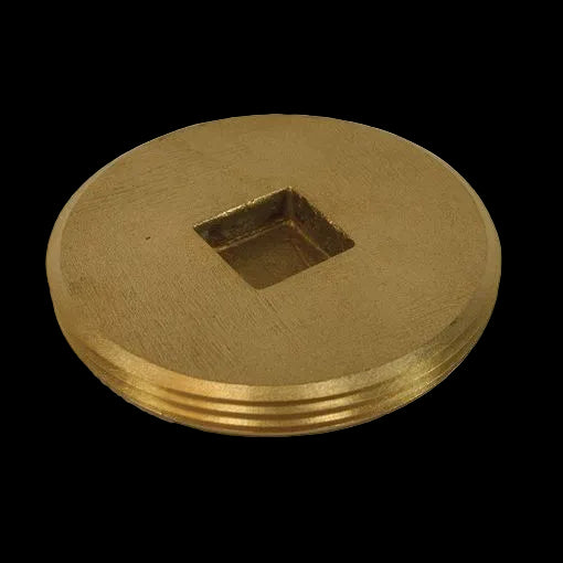 Jones Stephens 6" Countersunk Brass Cleanout Plug