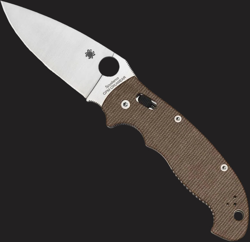 Spyderco Manix 2 XL Folding Knife — Brown Canvas Micarta