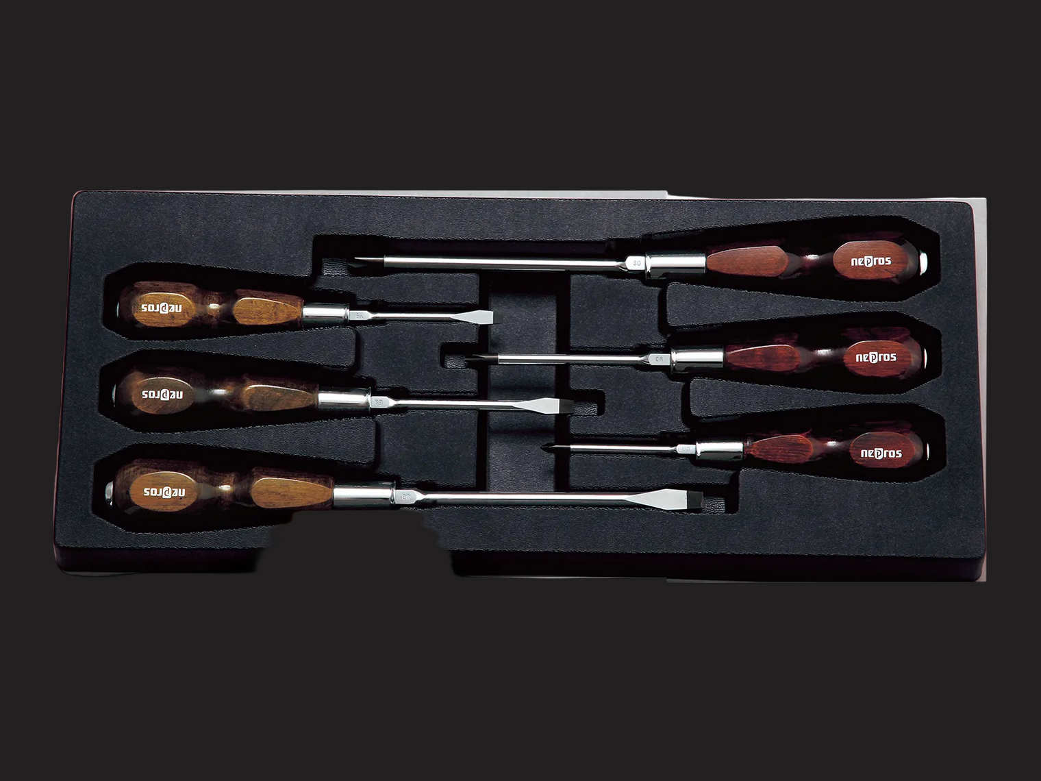 nepros Wooden Grip Screwdriver Set NTD306