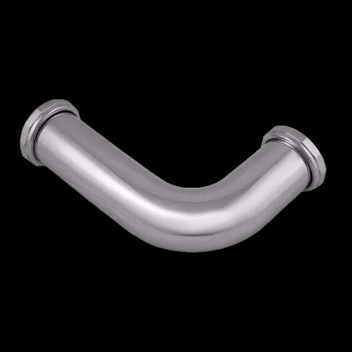 Jones Stephens 2" x 5" x 7" Chrome Plated Closet Flush Elbow with Nuts — 20 Gauge