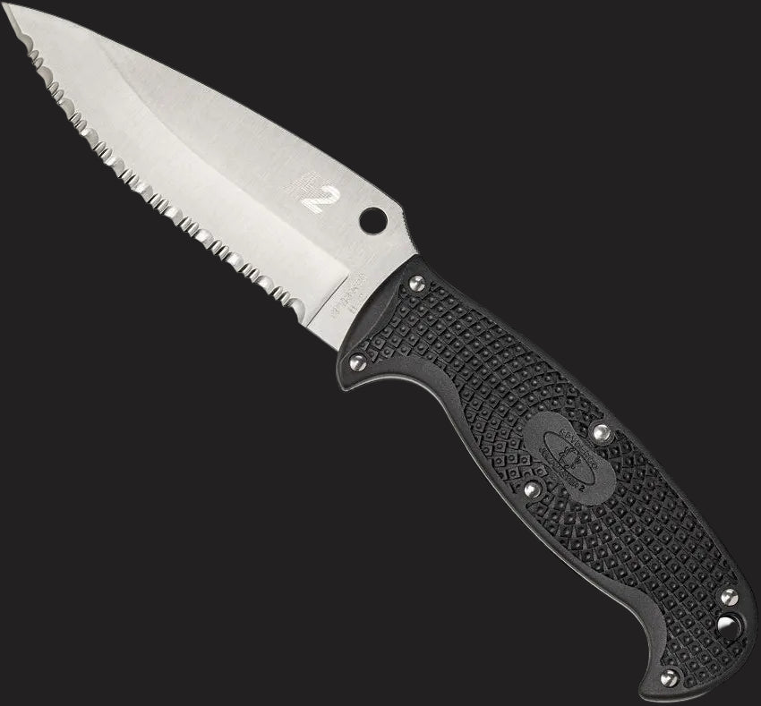 Spyderco Jumpmaster 2 Fixed Blade Knife — Black FRN / H-2 Steel / SpyderEdge