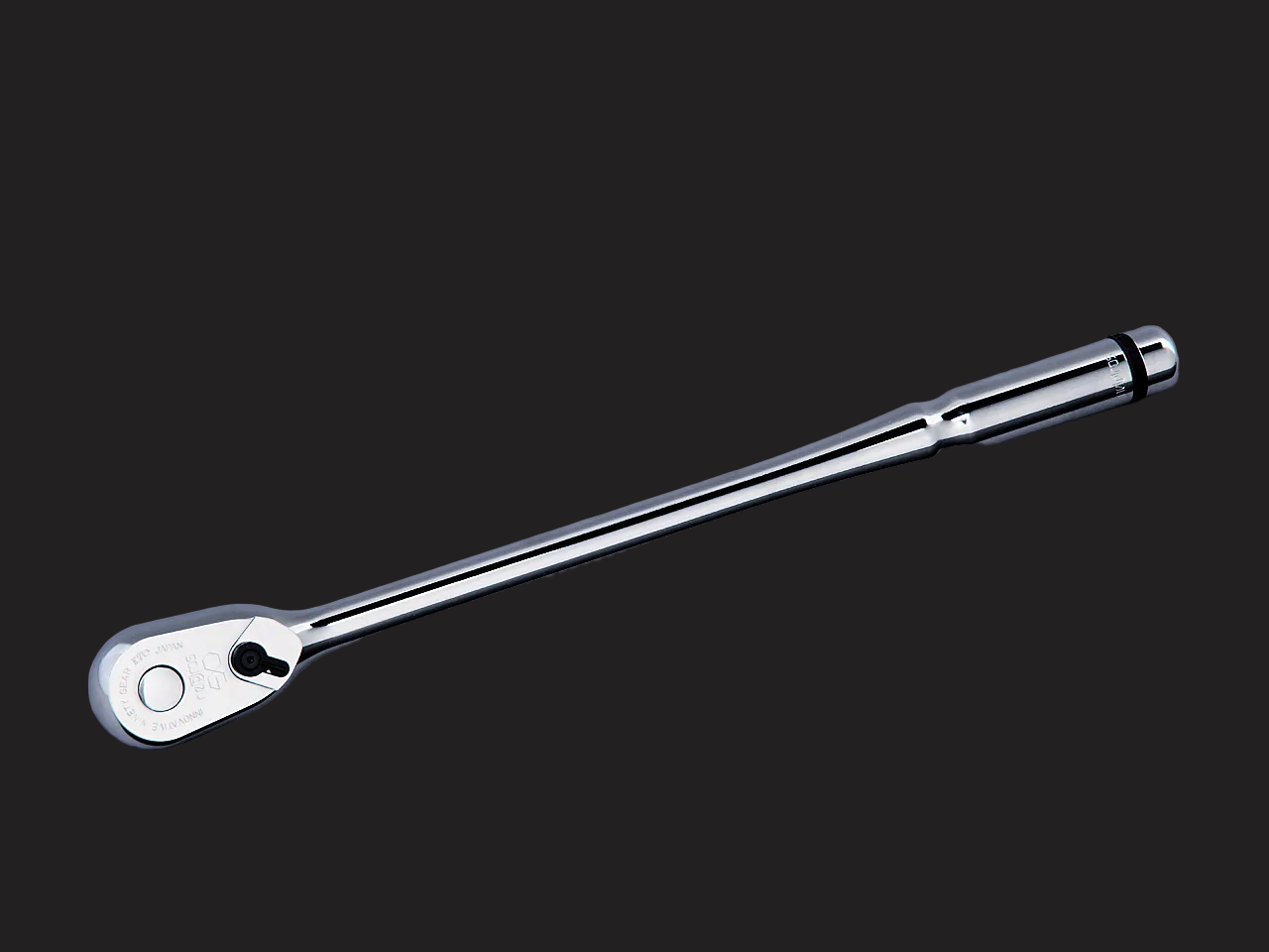 nepros 1/2"sq. Long Ratchet Handle (90-Tooth) NBR490L
